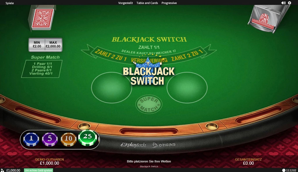 blackjack switch