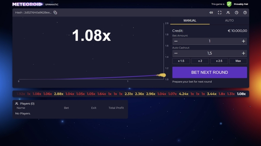 Игровой автомат Meteoroid