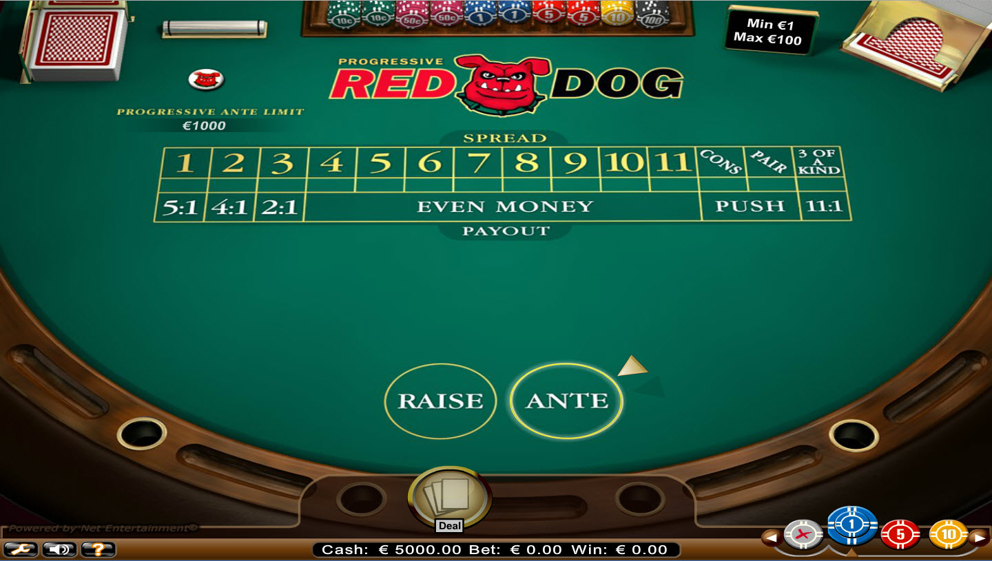 Играйте в Red Dog Poker онлайн