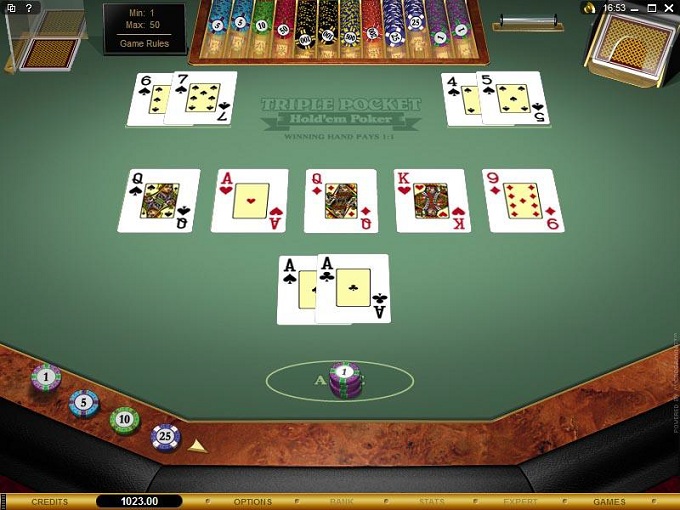 Играйте в Triple Pocket Hold’em Poker