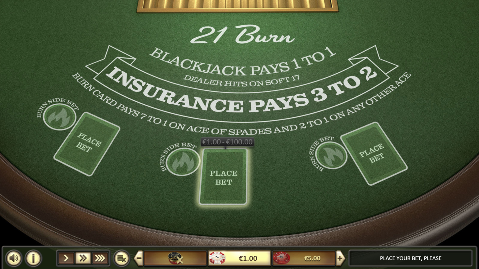 Играйте в карточную игру 21 Burn Blackjack онлайн