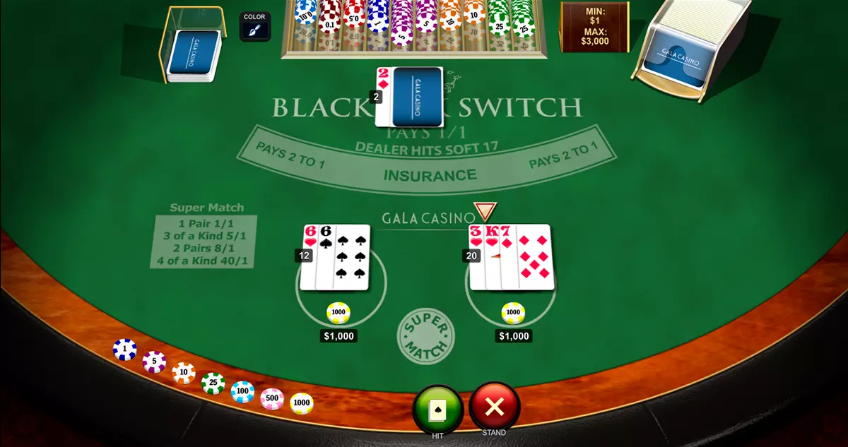 Игра Blackjack Switch