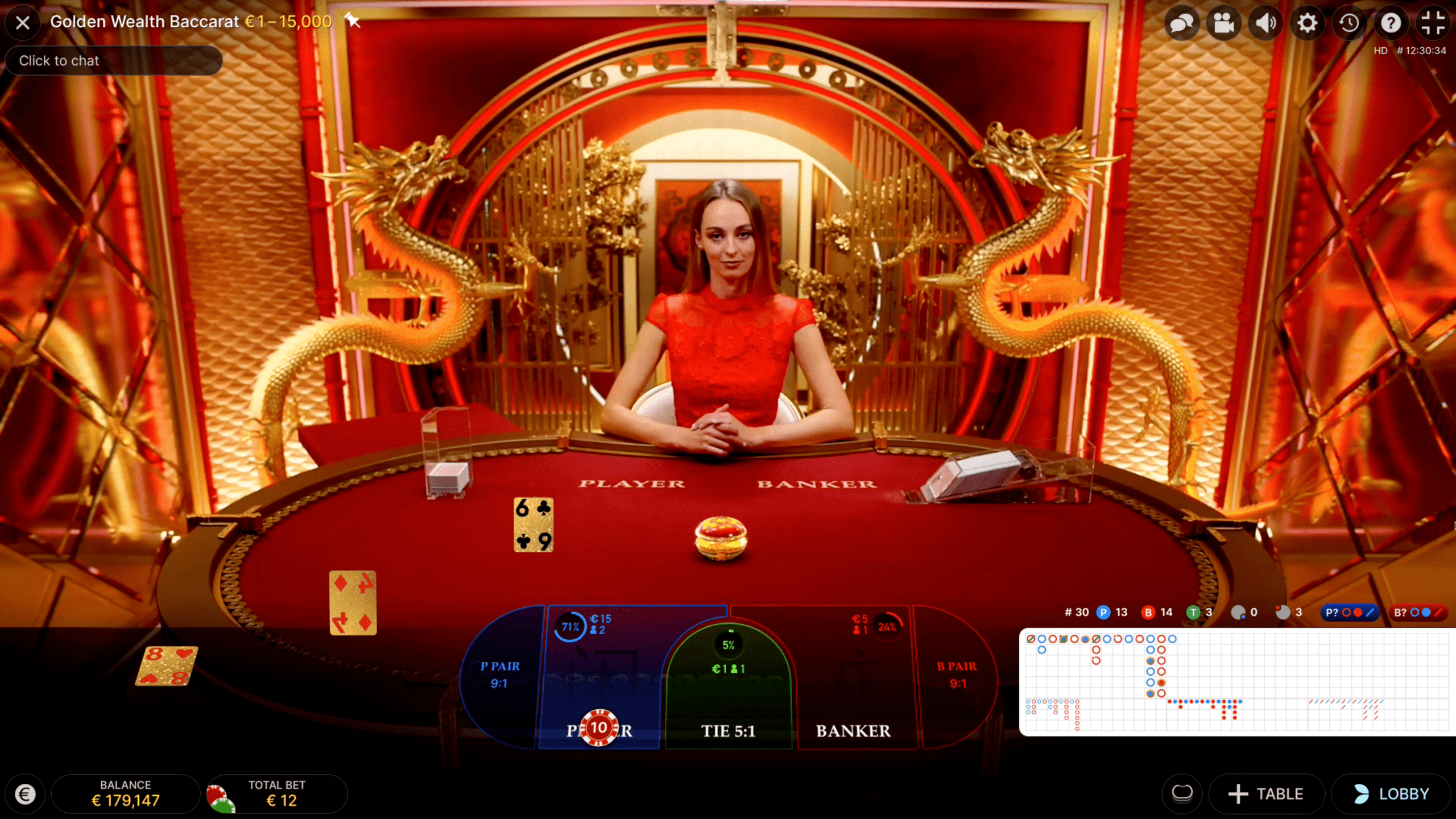 Настольная игра Golden Wealth Baccarat